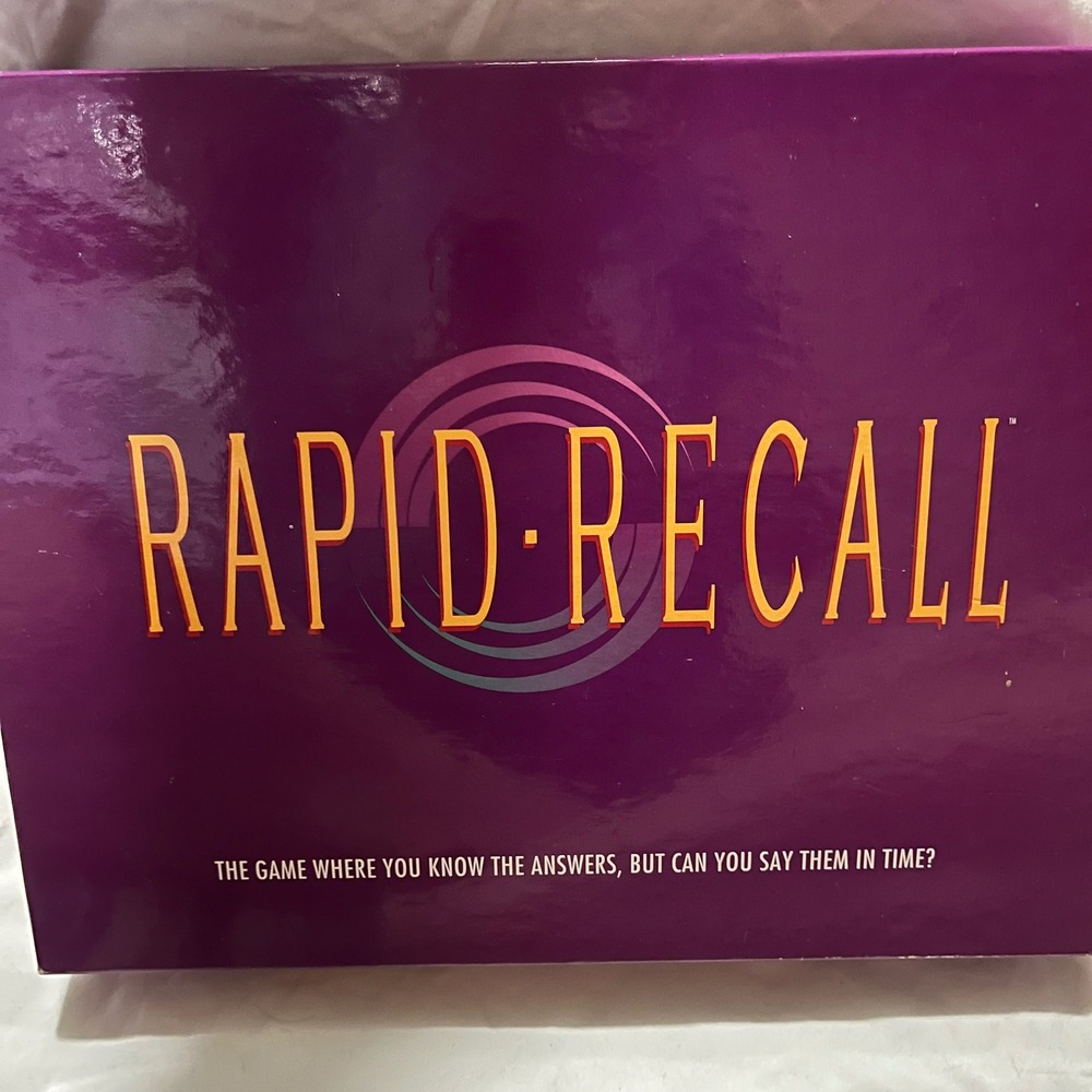 VINTAGE Rapid Recall Board Game COMPLETE Western 1993 Mystery Word